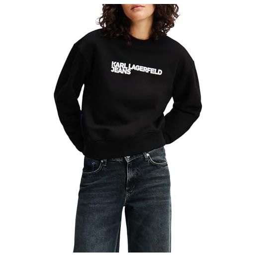 KARL LAGERFELD JEANS donne regular essential logo sweatshirt nero s