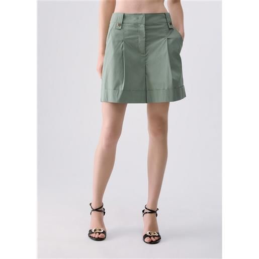 Liu jo shorts in popeline, verde