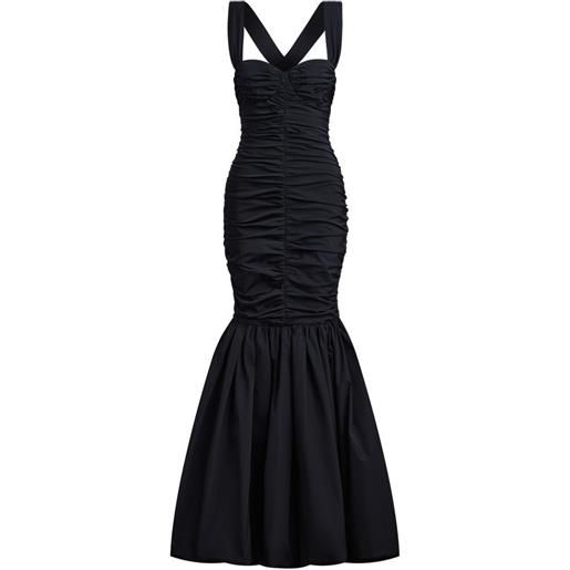 12 STOREEZ pavlova ruched taffeta dress - nero