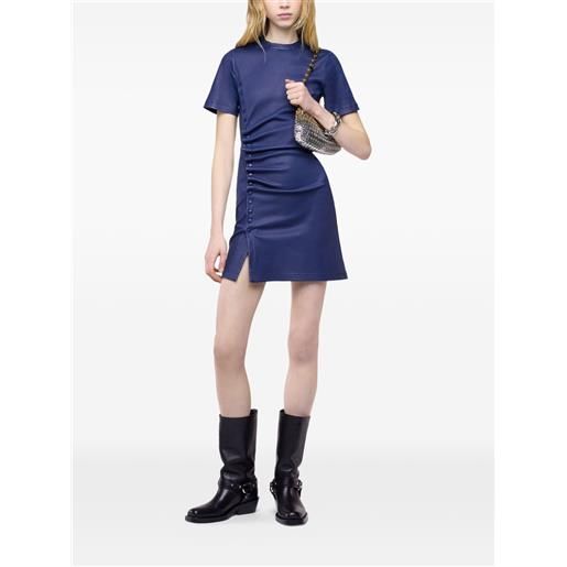 Rabanne abito corto con ruches - blu