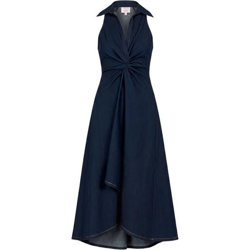 Cinq A Sept abito midi denim sherri - blu