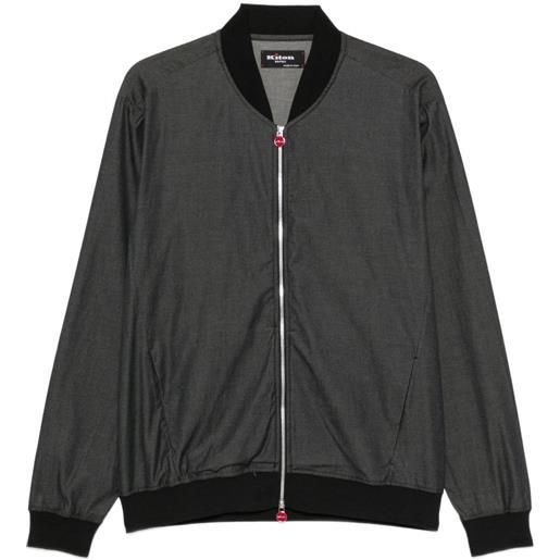 Kiton bomber con zip - nero