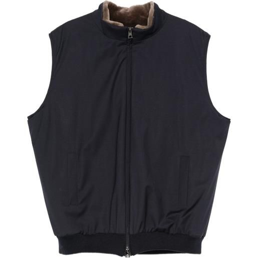 Manzoni 24 gilet con zip - blu