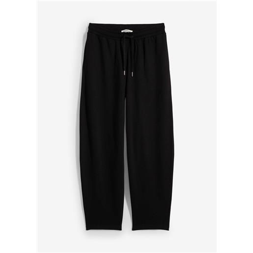 bonprix pantaloni barrel in felpa di puro cotone biologico-nero