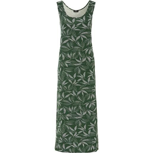 bonprix abito lungo in jersey elasticizzato di misto viscosa-verde