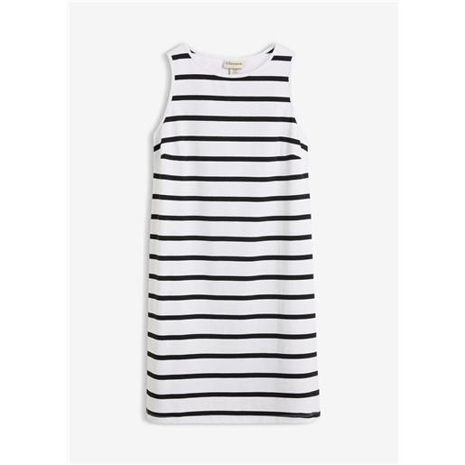 bonprix abito in jersey di misto cotone biologico elasticizzato-bianco