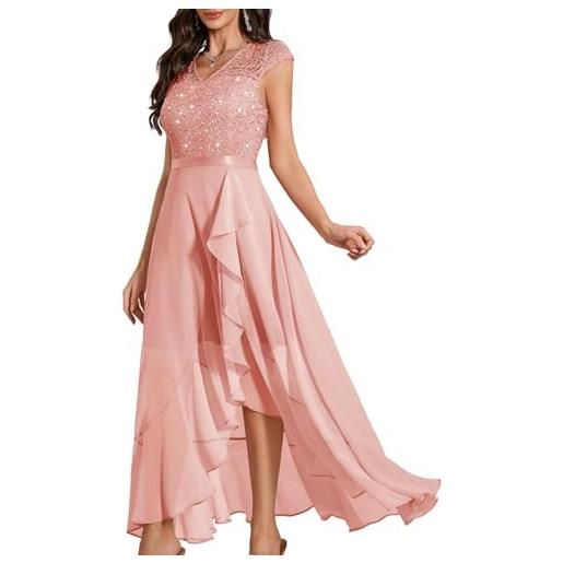 Bbonlinedress abito da sera elegante per matrimonio, abito da cerimonia nuziale, abito da cerimonia nuziale in chiffon, abito da sera, xp-blush, xl