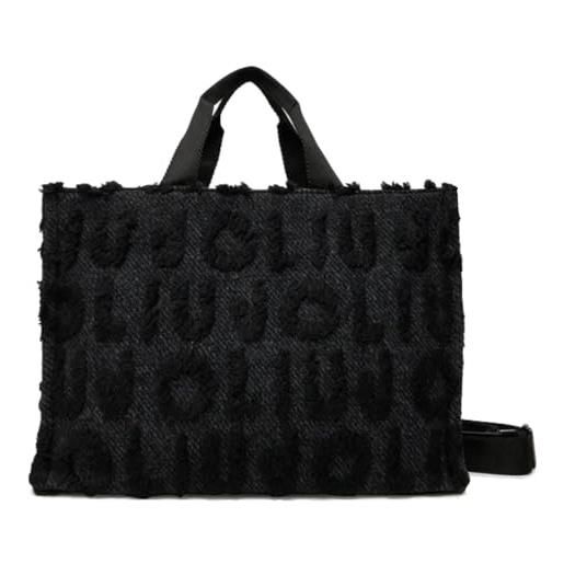 Liu Jo jeans shopping bag grande misto lana black