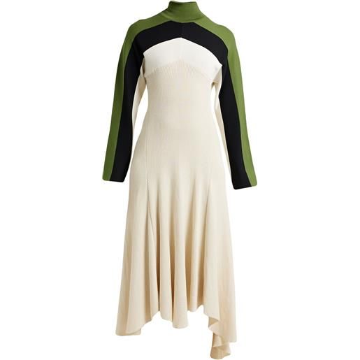 JIL SANDER - vestito midi - avorio