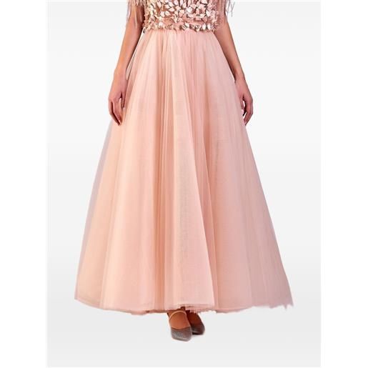 Gemy Maalouf gonna midi in tulle - toni neutri