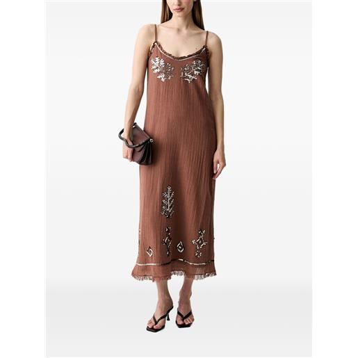Hoss Intropia abito midi con paillettes - marrone