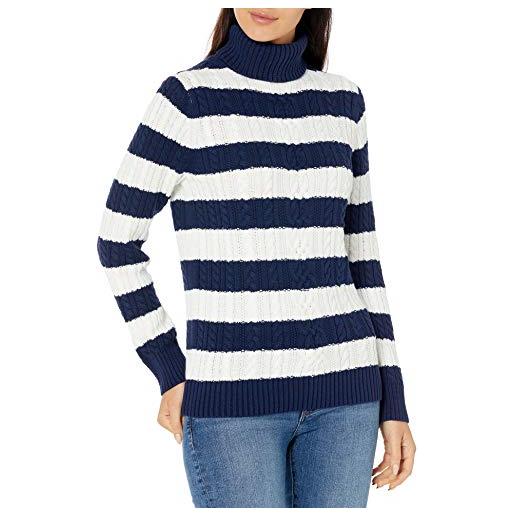 Amazon Essentials donna maglione a collo alto intrecciato con screziatura (taglie forti disponibili)