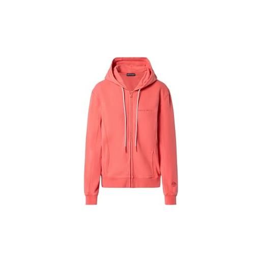 NORTH SAILS felpa hoodie donna in cotone con zip e stampa