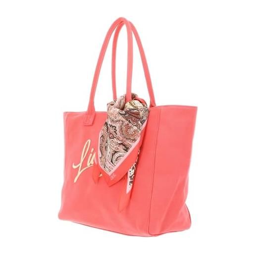 Liu Jo borsa shopper borsa a tracolla plentia tote bag sugar coral rosa