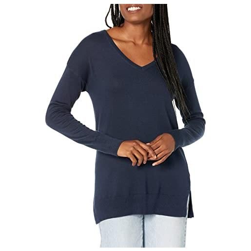 Amazon Essentials maglione a tunica leggero a maniche lunghe con scollo a v (disponibile in taglie forti) donna