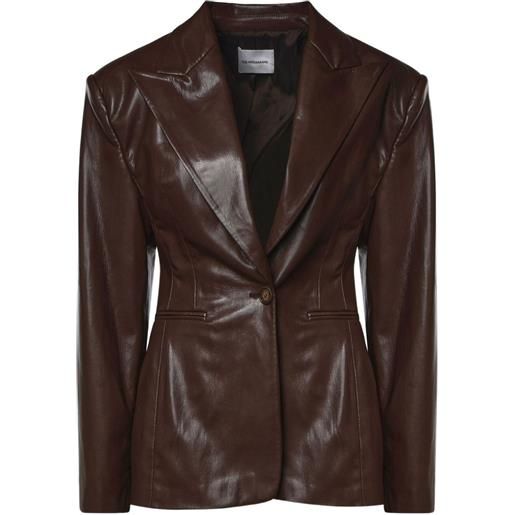 THE ANDAMANE blazer monopetto con revers a lancia - marrone