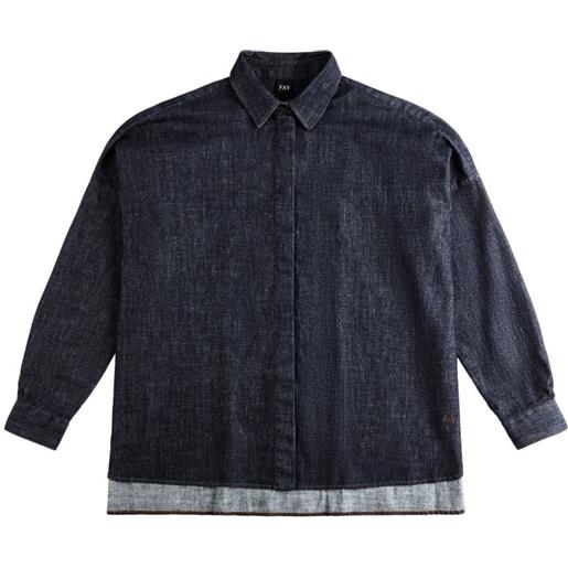 Fay camicia oversize - blu