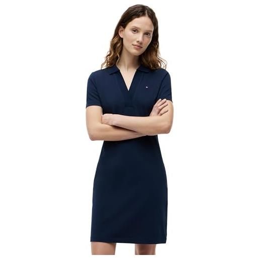 Tommy Hilfiger donna abito a polo slim fit v-neck corto