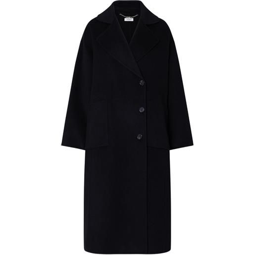 LIU JO cappotto lungo oversize in lana - nero