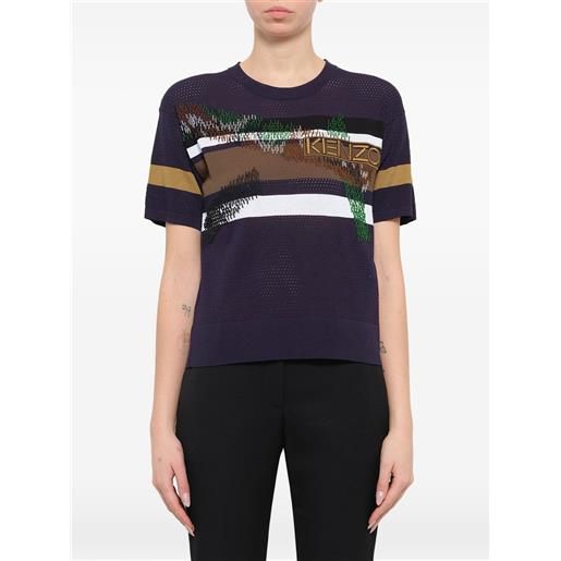 Kenzo maglione con logo - blu