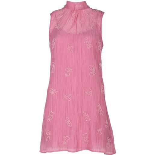 STAUD abito corto albee con decorazione - rosa