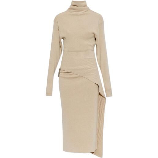 Lanvin wool and cashmere midi dress - toni neutri