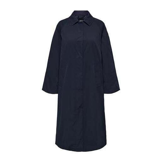 ONLY onlorchid corduroy mix trench cs otw cappotto, blu, xs donna