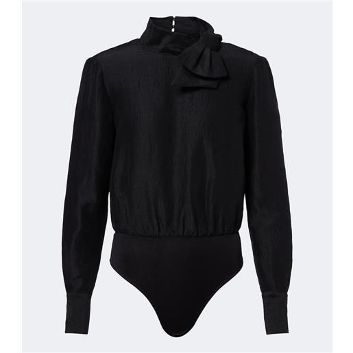 Roland Mouret body in jacquard con fiocco