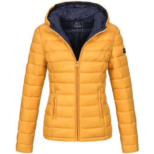 Marikoo lucy giacca mezza stagione da donna con cappuccio, giallo, 
