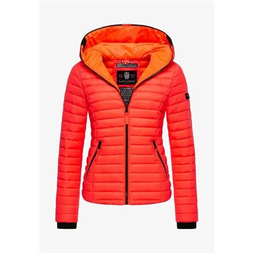 Navahoo kimuk giacca mezza stagione da donna con cappuccio, neon coral, 