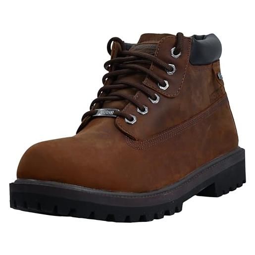 Skechers sargeants-verdict stivali impermeabili da uomo, marrone scuro, 6.5 x-wide