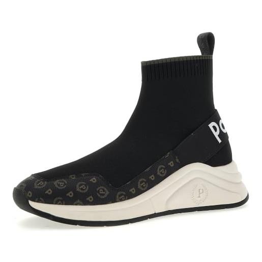 Pollini sock sneaker active55 con tomaia stretch e logo heritage sneaker. Donna