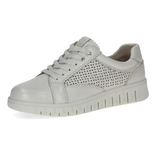 CAPRICE sneaker da donna in pelle, bianco (pearl nappa), 36 eu