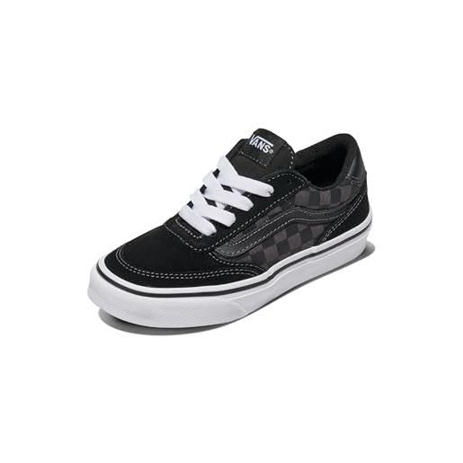 Vans brooklyn, scarpe da ginnastica unisex - bambini e ragazzi, kou - checkerboard black/asphalt, 38 eu