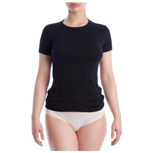 Q-EN canottiera da donna a maniche corte in bambù q715