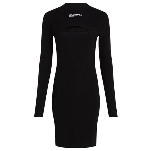 Karl lagerfeld jeans donne cut out knit dress