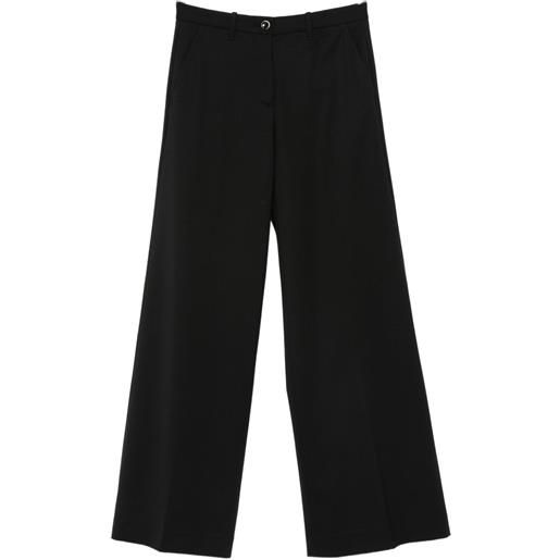 Nine In The Morning pantaloni in lana elasticizzata - nero