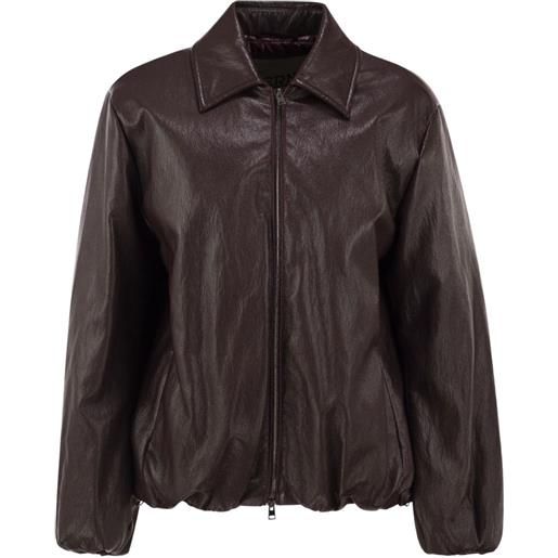 Herno bomber in pelle sintetica - rosso