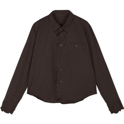 JNBY camicia con bordo a smerlo - marrone