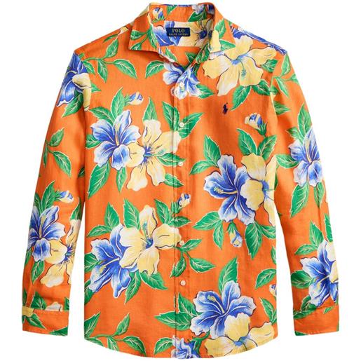 Polo Ralph Lauren camicia a fiori - arancione