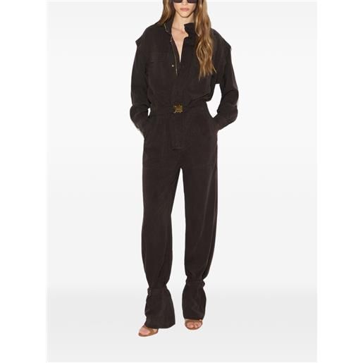 Elisabetta Franchi tuta intera denim - marrone