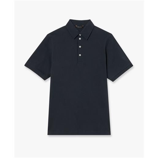 Brooks Brothers polo in jersey liscio blu scuro
