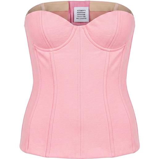 VETEMENTS - bustier - salmone