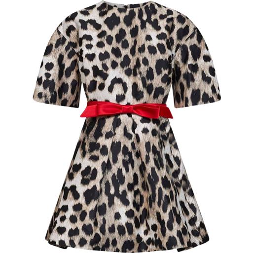 Givenchy abito corto cocoon leopardato jacquard - toni neutri