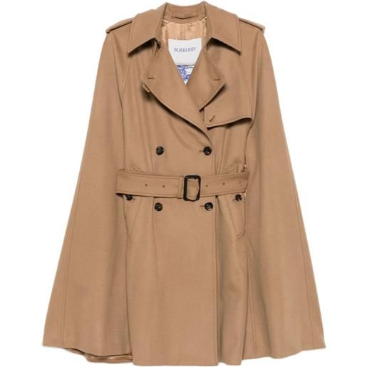 Burberry mantella con cintura - toni neutri