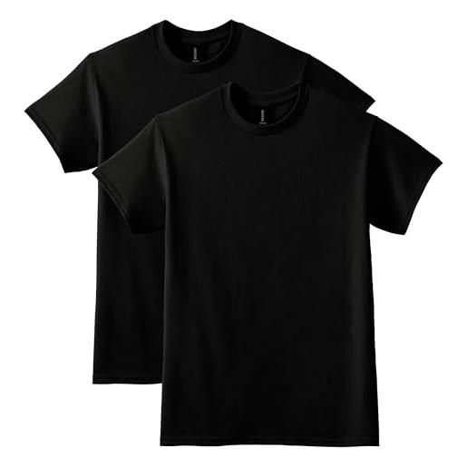 Gildan maglietta unisex per adulti, dry. Blend, stile g8000, confezione multipla, nero (confezione da 2), m