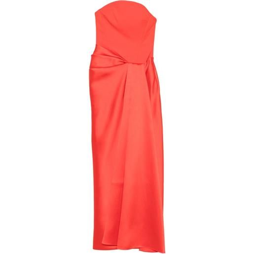 Solace London abito lungo senza spalline - rosso