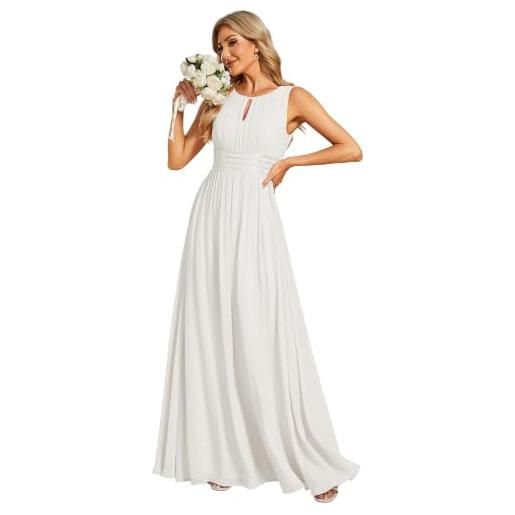 Ever-Pretty abiti da sera donna girocollo senza maniche gonna a trapezio gonna lunga abito elegante donna cerimonia es01955