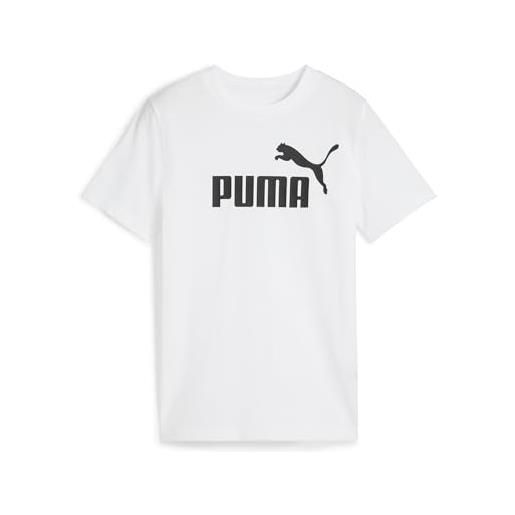PUMA ess no. 1 logo tee b, magliette bambino, PUMA white, 164