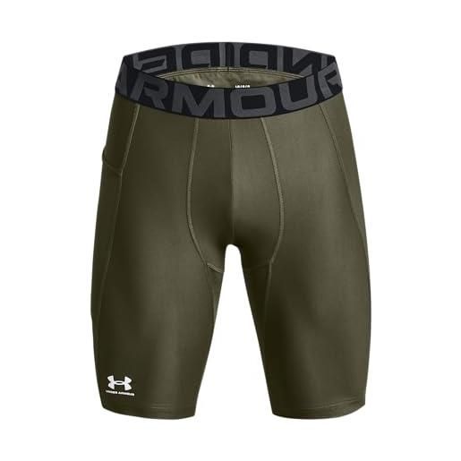 Under Armour men's heatgear compression shorts green/white xs xs